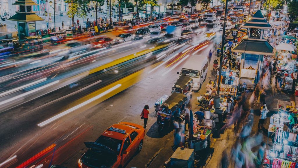 An image of a busy Asian street